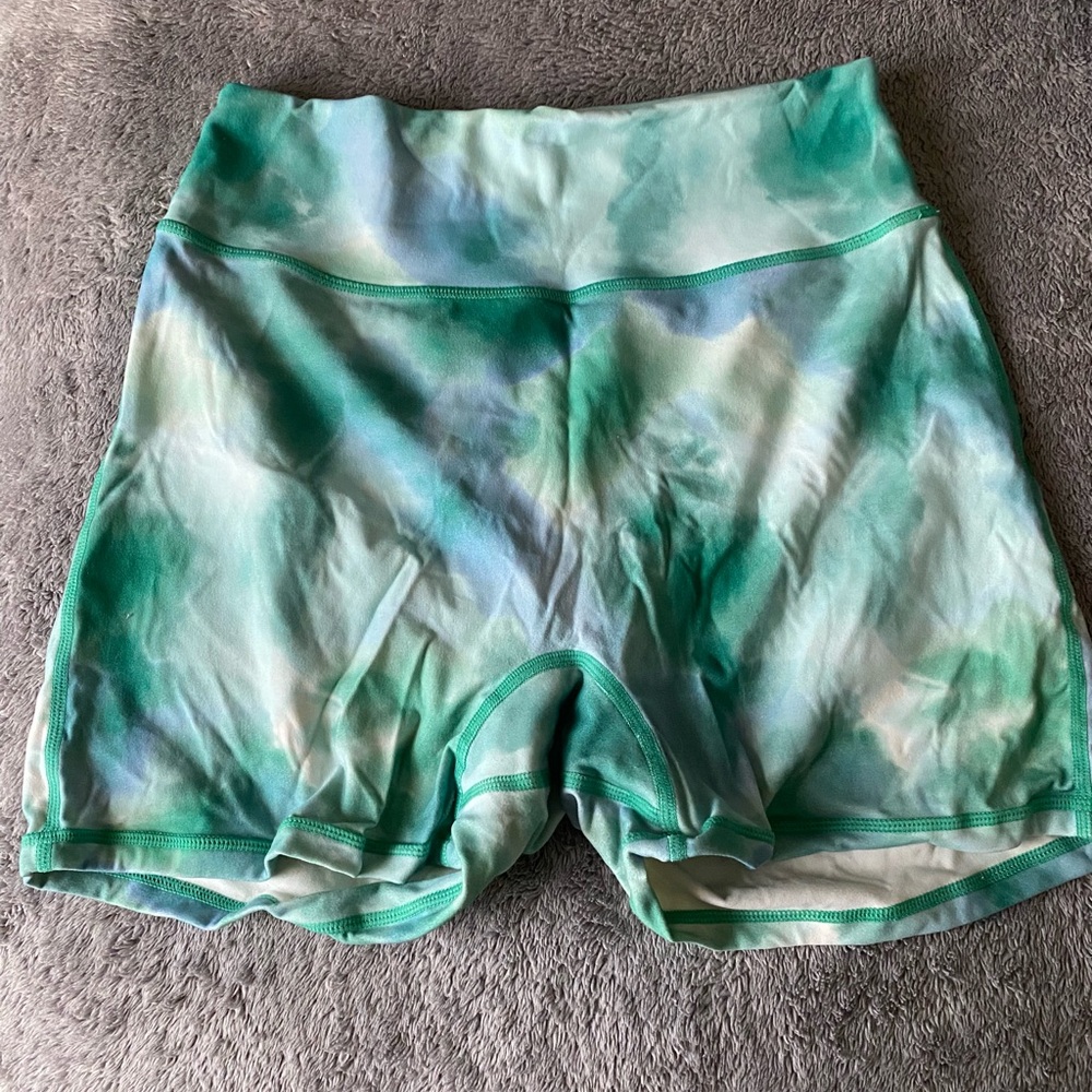 Buffbunny Green legacy Tie-Dye Shorts 4”